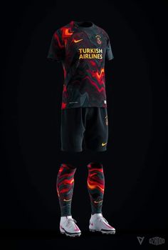 the nike turkey airlines jersey and shorts are shown in this promotional image for their upcoming soccer team