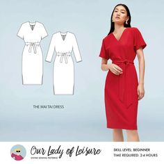 the bellini dress sewing pattern is available for women