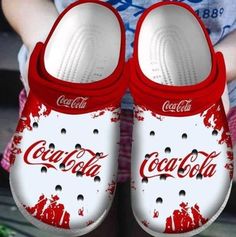 Bedazzled Crocs, Crocband Crocs, Cool Crocs, Coca Cola Decor, Crocs Outfit, White Crocs, Coca Cola Drink, Always Coca Cola, Crocband Clog