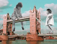 london playground / collage Giant Woman, Surreal Collage Art, Frida Art, Collage Techniques, Ecole Art