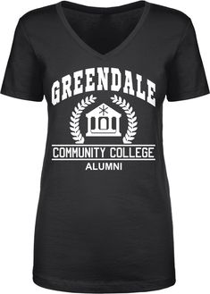 a women's v - neck shirt with the words greenville community college on it