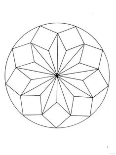 a drawing of a diamond in the shape of a circle with four pointed points on each side