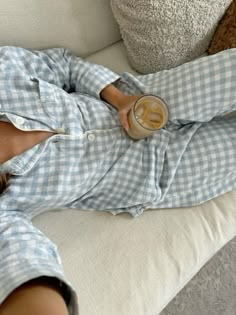 Cute Blue Pajamas, Coastal Cozy Outfit, Flannel Pajamas Aesthetic, Coastal Vibes Aesthetic, Winter Pajamas Aesthetic, Cozy Clothes Aesthetic, Cozy Pajamas Aesthetic, Aesthetic Pajama Outfit, Cute Pajamas Aesthetic