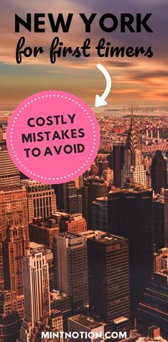 the new york skyline with text overlaying it that reads, costy makes to avoid