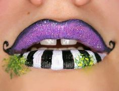 Beetle Juice Eye Makeup, Beetlejuice Painting, Beetlejuice Halloween Costume, Disney Eye Makeup