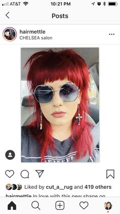 Get the Look | Trendy Hair Color Ideas for Brunettes - summer hair color for brunettes Rocker Shag Mullet, Undercut With Bangs, Mullet With Shaved Sides, Mullet Shag, Trendy Hair Color Ideas, Punky Hair, Corte Shaggy, Hair Jazz, Mullet Hair