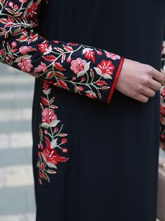 Rufaida Embroidered Abaya Gown - Abaya Gowns - Women