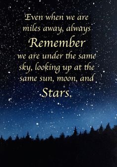 a poem written on the night sky with trees in the foreground and stars in the background