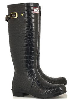 Gum Boots, Crocodile Rock, Hunter Wellies, Half Boots, Hot Boots, Jimmy Choo Heels, Stunning Shoes, Crocodile Print