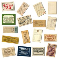 several different types of stamps are arranged on top of each other, including one for $ 25