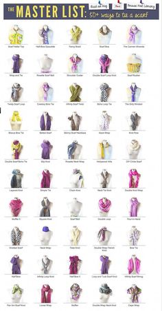 Types Of Clothing, Tie A Scarf, Mode Tips, Ways To Wear A Scarf, Fashion Vocabulary, Tie Scarf, Scarf Tying