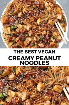 the best vegan creamy peanut noodles