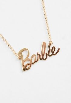 Princess Perfume, Barbie Necklace, Barbie Logo, Barbie Makeup, Barbie Birthday, Pink Bling, Dope Jewelry, Barbie Accessories, Long Chain Necklace