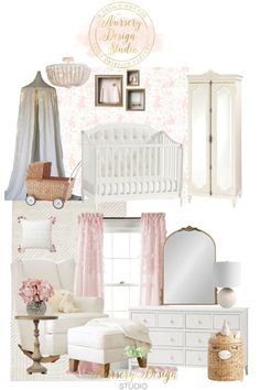 Portfolio Archive - Nursery Design Studio Vintage Princess Room, Vintage Nursery Dresser, Nursery Theme Ideas, Prep Girl, Blush Nursery, Baby Hazel, Pink Crib, Nursery Dresser, Bunny Nursery