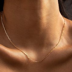 Description: This modern 10K gold chain Materials: 10K Yellow Gold Lobster Claw Clasp Measurements: 18" Length, Can be clipped into the chain to be made shorter 2mm thick Adjustable 14k White Gold Chain Necklace, 14k White Gold Chain Necklace With Adjustable Chain, 14k White Gold Adjustable Chain Necklace, 14k White Gold Cable Chain Necklace, 14k Gold Rose Gold Chain Link Necklace, 14k Rose Gold Chain Link Necklace, Gold Sterling Silver Link Chain Necklace, Silver Gold-plated Paperclip Chain Necklace, Yellow Gold Sterling Silver Link Chain Necklace