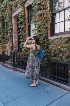 The best leopard dress for spring and summer - Ganni leopard midi dress