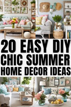 20 easy diy chic summer home decor ideas