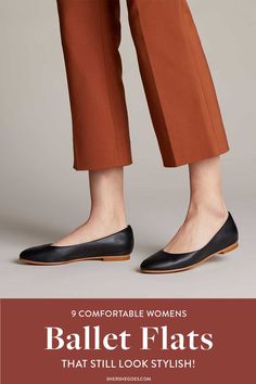 ballet-flats-with-arch-support Orthopedic Shoes For Women, Womens Dress Flats, Shoes For High Arches, Casual Work Shoes, Black Work Shoes, Comfortable Ballet Flats, Designer Ballet Flats, Flats With Arch Support, Arch Support Shoes