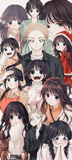 an anime poster with many different people