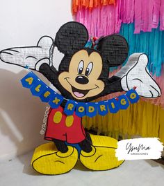 a mickey mouse pinata sitting on top of a table