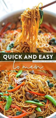 quick and easy lo mein recipe with noodles