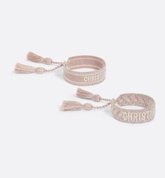 Christian Dior Bracelet Set Rose des Vents Dior Oblique Embroidery | DIOR Dior Chain Bracelet, Christian Dior Accessories, Designer Adjustable Pink Bracelets, Designer Pink Adjustable Bracelets, Designer Adjustable Pink Bracelet, Designer Pink Bracelets As Gift, Designer Pink Bracelets For Gift, Designer Pink Bracelet For Gifts, Designer Adjustable White Bracelets