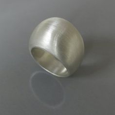 Sterling silver geometric ring, Sculptural ring, Silver statement ring, Chunky silver ring, Bold sil Sterling Silver Minimalist Ring, Minimalist Sterling Silver Concave Ring, Modern White Gold Dome Ring As Gift, Minimalist Dome Ring As Gift, Minimalist Concave Rings For Gifts, Minimalist Concave Dome Ring As Gift, Minimalist Silver Ring With Concave Shape, Modern Sterling Silver Dome Promise Ring, Minimalist Silver Concave Ring