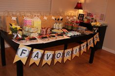 the table is set up for a party