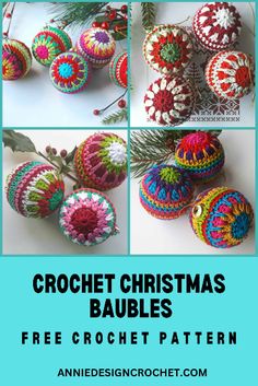 crochet christmas baubles free pattern