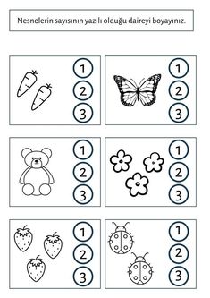 the worksheet for numbers 1 - 10 with pictures and words to color on it