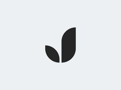 a black and white logo with leaves