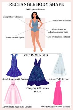 Best Formal Dress Styles for Rectangle Body Shape Formal Dress Styles, Inverted Triangle Outfits, Best Formal Dresses