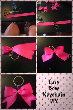 Diy Cheer Bow Keychain, Cheer Gift Bags Ideas, Diy Bow Keychain, Diy Ribbon Keychain Ideas, Diy Cheer Keychain, Team Keychains Diy, Cheer Squad Gifts Diy, Cheer Keychain Diy, Cheer Crafts Diy