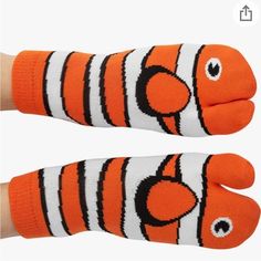 New Nemo Fish Socks See Pictures Dry Cute Pull On Ankle Socks Fish Socks, Nemo Fish, Barre Socks, Tall Boot Socks, Green Socks, Non Slip Socks, Ankle Socks Women, Over The Knee Socks, Fish Shapes