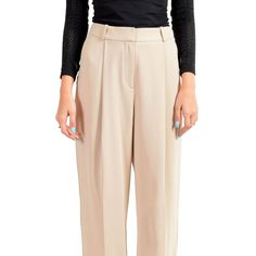 Hugo Boss Women's "Arula" Beige Pleated Dress Pants Us 4 It 40 Country/Region Of Manufacture: Turkey Retail Value: $295.00 This Is Authentic Hugo Boss Women's "Arula" Beige Pleated Dress Pants Sku: Kj-20037 Material: 100% Polyester Measured Waist: 28" Rise: 11.5" Inseam: 35" Leg Opening: 8.5" Spring Workwear Wide Leg Viscose Pants, Spring Workwear Viscose Wide Leg Pants, Fitted High-waisted Viscose Pants, Beige Dress Pants Loosely Fitted For Spring, Fitted Wide Leg Viscose Pants, Elegant Viscose Pants With Pockets, Elegant Viscose Pants For Spring, Fitted Viscose Bottoms, Fitted Viscose Bottoms For Spring