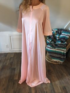 Vintage Vanity Fair Robe, Medium, NOS Robe, Women's Robe, Vintage Robe, Women's sleepwear, Vintage Sleepwear, Sustainable Lingerie, 1970s by OneLacyLady on Etsy Retro Fitted Sleepwear For Loungewear, Fitted Retro Sleepwear For Loungewear, Fitted Vintage Robe For Daywear, Vintage Fitted Sleepwear For Sleepover, Vintage Long Summer Robe, Vintage Pink Robe For Spring, Fitted Vintage Sleepwear For Sleepover, Vintage Dresses For Pajama Party, Retro Pink Sleepwear For Spring