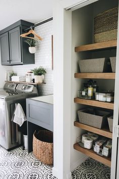 the laundry room is clean and ready for us to use