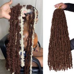 PRICES MAY VARY. Hair Style: 2024 New hairstyle, more fashionable, produced by upgraded technology, light and soft, full and natural. Hair Information: Long Butterfly Locs Hair. Length: 30 inch. 10 strands/pack,6 packs/lot. Color:1B#,27#,30#,350#,613#,BUG#,4#,Pink#,Red#,Green#,Grey#. Usually 6-7 packs can full one head. Hair Advantages: Soft, Lightweight,Tangle-free, Shedding-free, No smell ,very easy to install. Natural & Stylish looking, Long-lasting. This pre-looped Butterfly Locs crochet hai Knotless Braid Jewelry, Dred Loc Full Wigs, Butterfly Locs Lace Wig, Curly Human Hair Locs, Butterfly Locs Wigs, Butterfly Loc Crochet Hair, Bohemian Locs Human Hair, Knotless Goddess Box Braids Human Hair, Soft Loc Wig