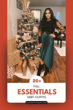 Skirt Outfit Ideas for Fall Chic Skirt Outfits, Outfit Ideas For Fall, Skirt Outfit Ideas, Chic Skirt, Chic Skirts, Fall Essentials, Fall Weather, Skirt Outfit, Cozy Fashion