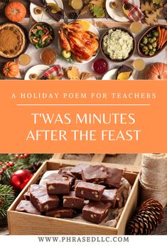 a holiday poem for teachers twas minutes after the feast