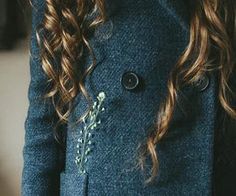 Ravenclaw Aesthetic, Blue Coat, Coat Pocket, Clothing Details, Ravenclaw, Sewing Inspiration, Embroidered Flowers, Look Fashion