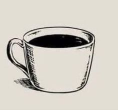 a drawing of a cup of coffee