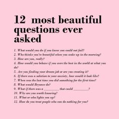 Most Beautiful Questions Ever Asked, Most Beautiful Questions, Beautiful Questions, Flirty Questions, Quotes Writing