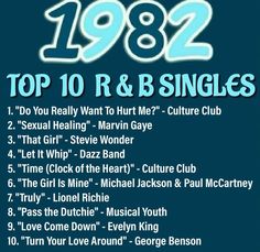 the top 10 r & b singles are featured in this poster