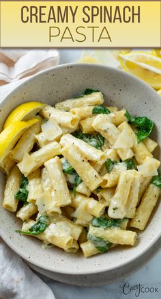 spinach and pasta in a creamy white sauce. Creamy Spinach Pasta, Spinach Pasta Sauce, Spinach Noodles, Creamy Garlic Parmesan Sauce, Spinach Pasta Recipes, Cozy Cook, Cheap Family Meals, Garlic Parmesan Sauce, Comfort Soup Recipes