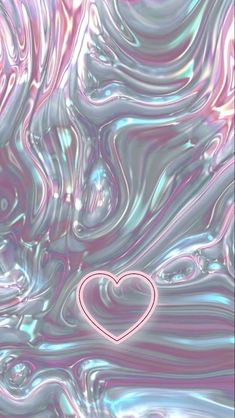 an abstract background with a pink heart in the center and blue swirls around it