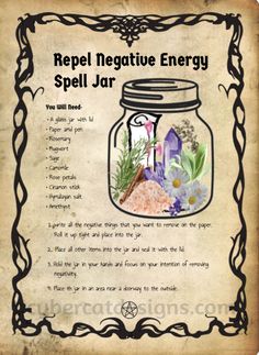 Repel Negative Energy Spell Jar | Book of Shadows Energy Spell Jar, Negative Energy Spell, Energy Spell, Repel Negative Energy, Witches Jar, Witchcraft Spells For Beginners, Spells For Beginners, Jar Spells, Witch Bottles