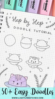 an easy doodle book with markers and pens