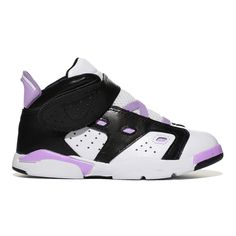 Item Is Brand New, Never Been Worn. Size: 10c Color: Black, White, Lilac Smoke Free Environment Sporty Purple School Sneakers, Purple Synthetic Jordan Sports Shoes, Purple Synthetic Jordan Shoes For Sports, Purple High-top Sneakers For School, Purple Low-top Sneakers For Playtime, Purple Synthetic Basketball Shoes, Purple Non-slip Synthetic Sneakers, Purple Low-top Sneakers For School, Black Synthetic Sneakers For Playtime