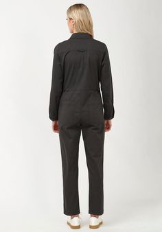 The Yuna is an easygoing ensemble and an incredible utility. A zippered streetstyle staple, this long-sleeved full-length jumpsuit features a single patch pocket at the front, side slash pockets, plus a spread collar. Buttons help accent the waistband and cuffs. We recommend you size up Utility Jumpsuit, Grey Women, Patch Pocket, Women Long Sleeve, Full Length, Jumpsuit, Street Style, The Incredibles, Zipper